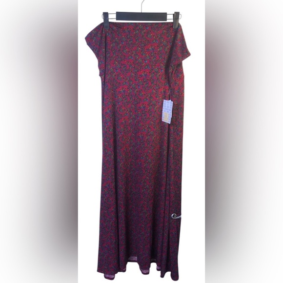 LuLaRoe Dresses & Skirts - LuLaRoe Red Floral Maxi Skirt